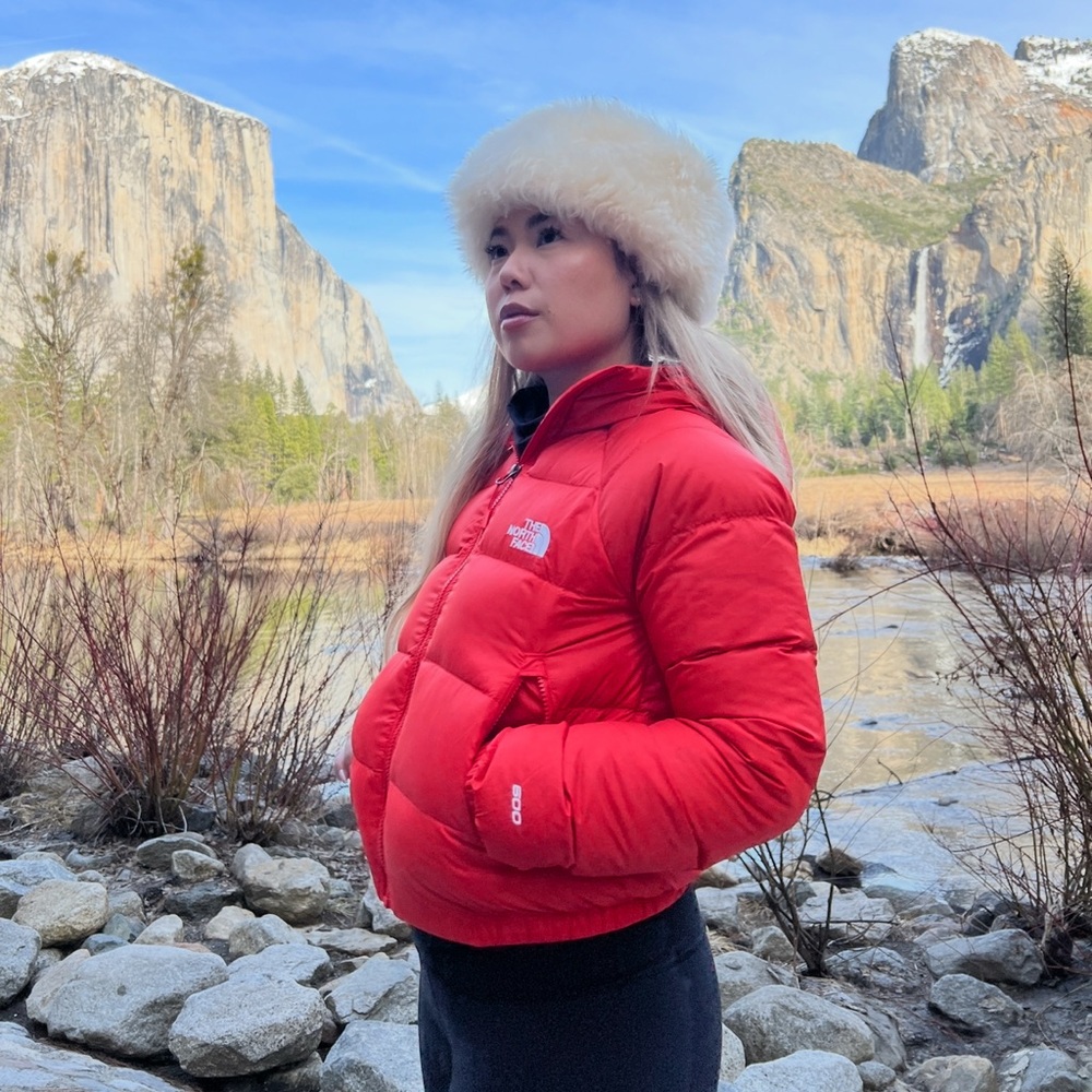The North Face Women's Vibrant Red Puffer Jacket